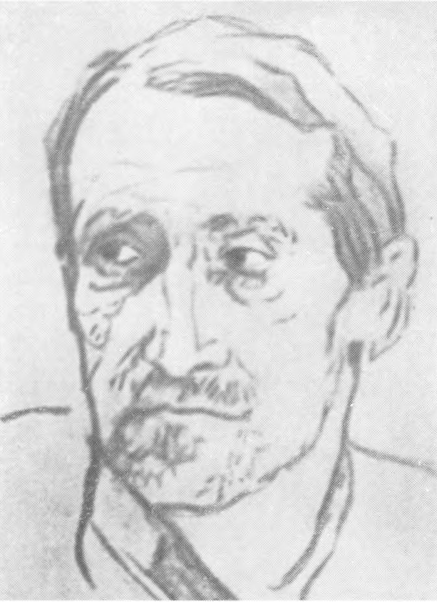 А.С. Грин. 1918 год. Рисунок И. Бродского
